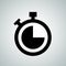 Stopwatch countdown clock buttons vector icon