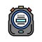 stopwatch device color icon vector illustration