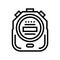 stopwatch device line icon vector illustration