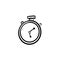 Stopwatch  doodle icon vector hand draw