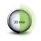 Stopwatch with expiring time 30 minutes web icon