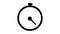 Stopwatch flat animation icon design moving arrows on white background