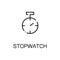 Stopwatch flat icon or logo for web design.