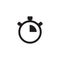 Stopwatch flat icon vector illustration