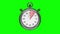 Stopwatch on green background