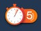 Stopwatch icon 5 minutes