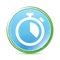 Stopwatch icon natural aqua cyan blue round button