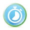 Stopwatch icon natural aqua cyan blue round button