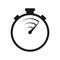 Stopwatch line vector icon. Fast time delivery