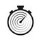 Stopwatch line vector icon. Fast time delivery