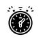 stopwatch playing time counting glyph icon vector illustration