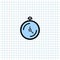 Stopwatch or Pocket Watch Symbol Icon on Paper Note Background, Media Icon for Technology Communication and Business E-Commerce