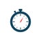 Stopwatch. Sport clock. Flat design, vector illustration on background.