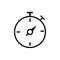 Stopwatch time speed delivery icon thick line