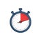 Stopwatch vector icon.