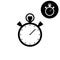 Stopwatch - white vector icon