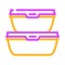 storage bowls kitchen cookware color icon vector illustration