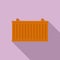 Storage cargo box icon, flat style