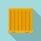 Storage cargo container icon, flat style