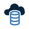 Storage, cloud, host icon. Simple editable vector graphics