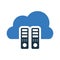 Storage, cloud, host icon. Simple editable vector illustration