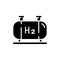 Storage cylinders H2 color line icon. Hydrogen energy. Isolated vector element.