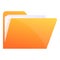 Storage documents file icon, cartoon style