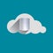 Storage drives sign in Cloud flat design icon