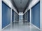 Storage facilities with blue doors.3d rendering