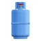 Storage gas cylinder icon, cartoon style