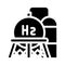 storage hydrogen tank glyph icon vector illustration