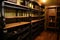 Storage Room of Victorian Style Wine Rack Storage. AI Generated