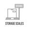 Storage scales icon or logo line art style