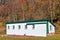 Storage Shed in Woods during Autumn