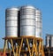 Storage silos for differents types of free flowing raw materials