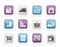 Storage, transportation, cargo and shipping icons