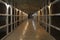 The storage of wine bottles in a wine cellar.