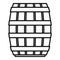 Storage wood barrel icon, outline style