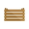 Storage wood box icon flat isolated vector