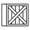Storage wood crater box icon, outline style