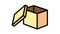 storaging goods box color icon animation