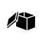 storaging goods box glyph icon vector illustration
