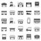 Store and building icon set