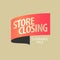 Store closing sale vector illustration, background