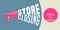 Store closing vector illustration, background with megaphone