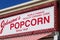 Store front of the world famous Johnson`s caramel popcorn store on the boardwalk in Ocean City, New Jersey