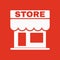 The store icon. Shop and retail, market symbol. Flat