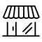 Store line icon. Shop vector illustration isolated on white. Market outline style design, designed for web and app. Eps