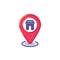 Store location pin flat icon