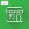 Store market icon. Business concept shop build pictogram. Vector